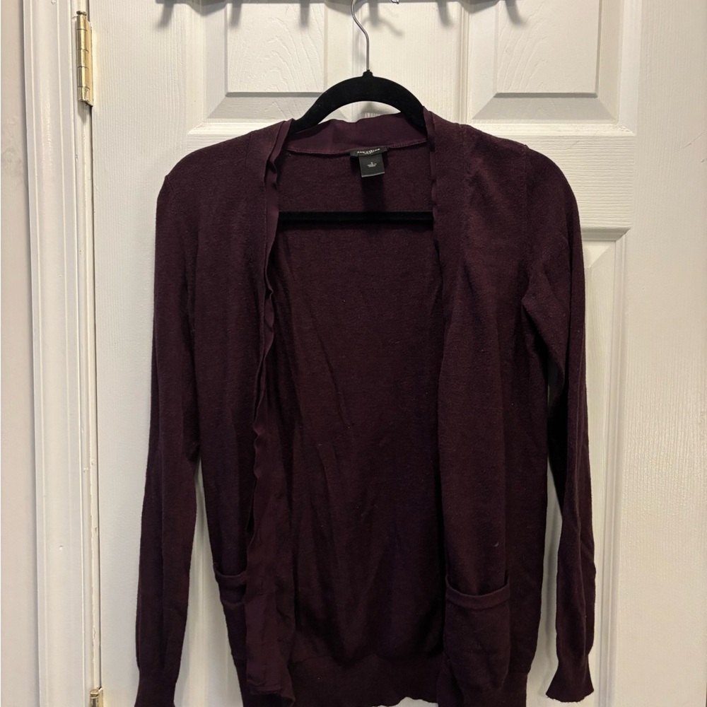Ann Taylor Deep Purple Cardigan